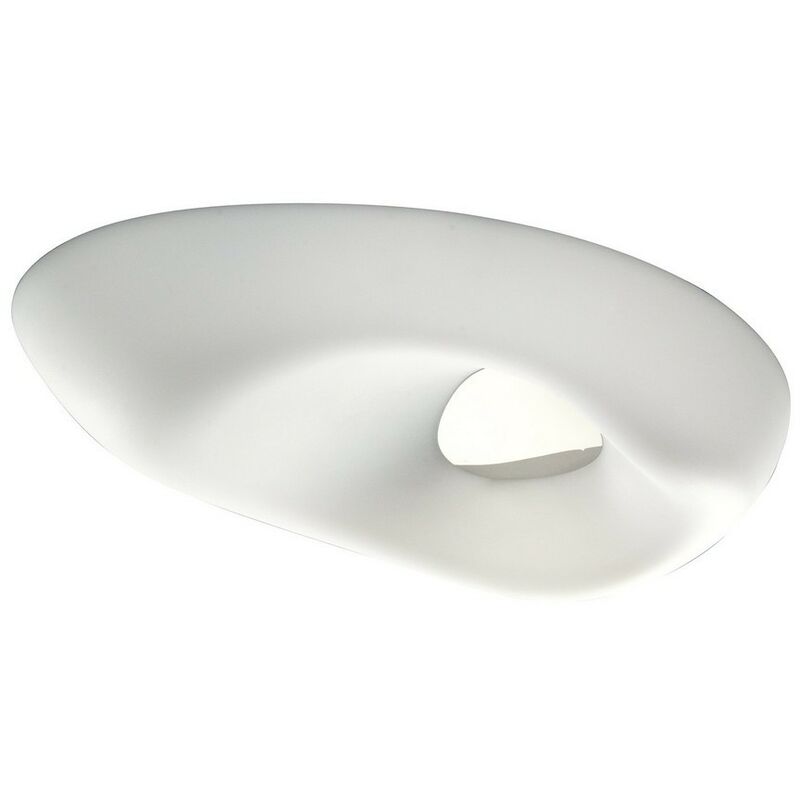 Diyas - Inspired Mantra - Huevo - Plafoniera 6 Luci E27 da Esterno IP44, Cromo Lucido, Bianco Opalino