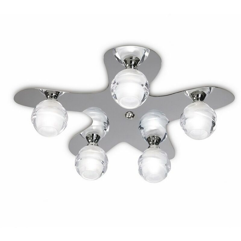 Image of Inspired Lighting - Inspired Mantra - Loop - Plafoniera 5 Luci G9 eco, Cromo Lucido