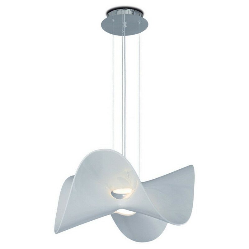 

Inspired Mantra - Manta - Lámpara colgante de techo 65cm Redonda 20W LED 3000K, 1600lm, Cromo, Blanco