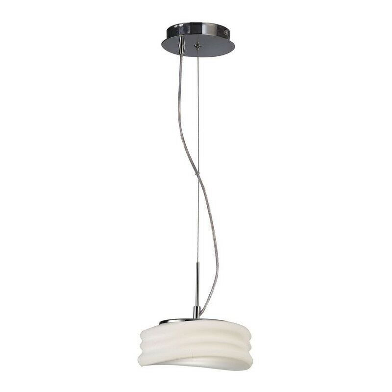 Image of Inspired Lighting - Inspired Mantra - Mediterraneo - Sospensione a soffitto 2 luci GU10 piccola, cromo lucido, vetro bianco satinato