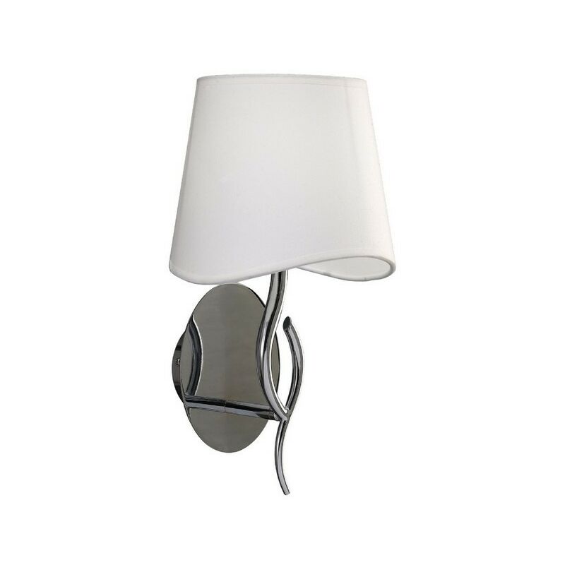 Image of Inspired Lighting - Inspired Mantra - Ninette - Applique Switched 1 Luce E14, Cromo Lucido con Paralume Bianco Avorio