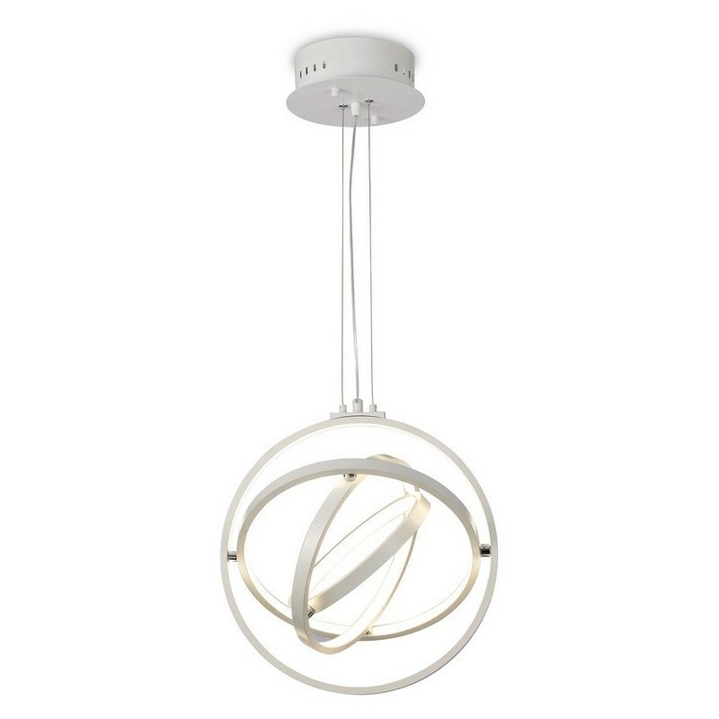 

Inspired Mantra - Orbital - Colgante de techo redondo 40cm, 3 anillos, 54W LED 3000K, 2000lm, Control remoto RF Blanco