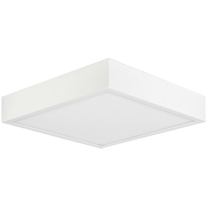 Image of Inspired Lighting - Inspired Mantra - Saona - led quadrato da 22,5 cm, downlight montato in superficie, 24 w, 3000 k, 2040 lm, bianco opaco, acrilico