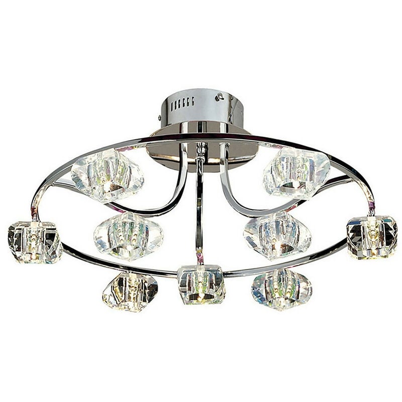 Inspired Polana Semi-incasso rotondo 9 luci G4 cromato lucido, non compatibile con led/cfl