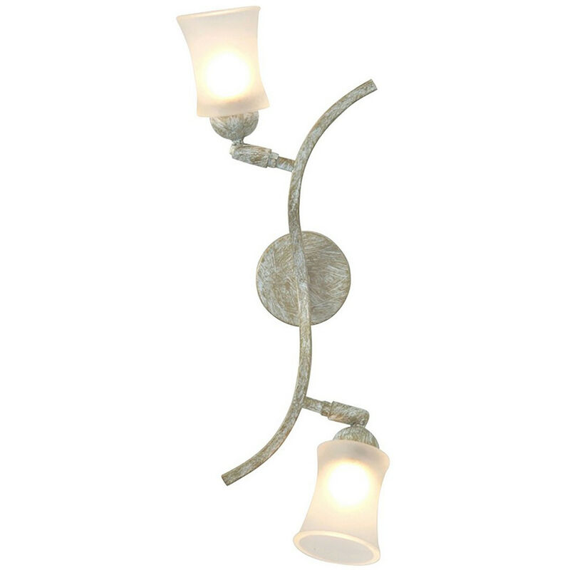 Inspired Toscano Lampada da Parete 2 Luci G9 Bianco/Oro Francese