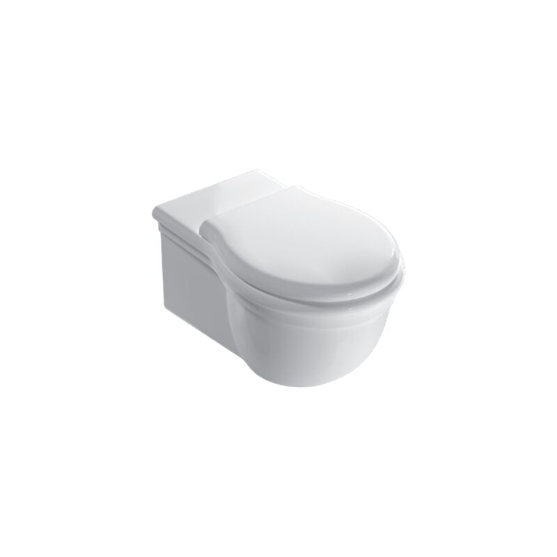 Cuvette de wc en céramique suspendue 57x38 cm Globo Paestum PAS03BI Blanc - Céramique - Standard