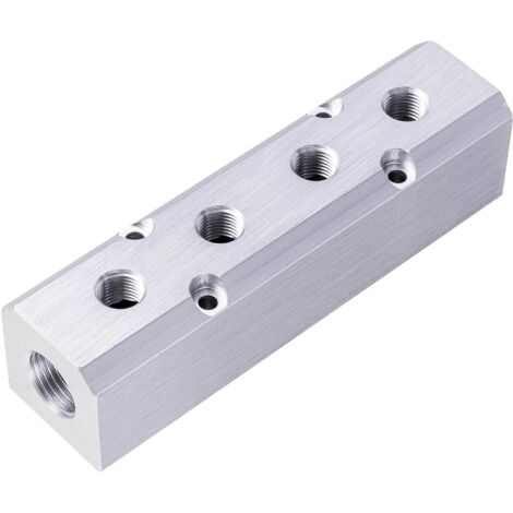 INSTALLAZIONE DELLA STRISCIA DI DISTRIBUZIONE PNEUMATICA IN ALLUMINIO CON FILETTATURA 2X1/2 4X1/4 POLLICI