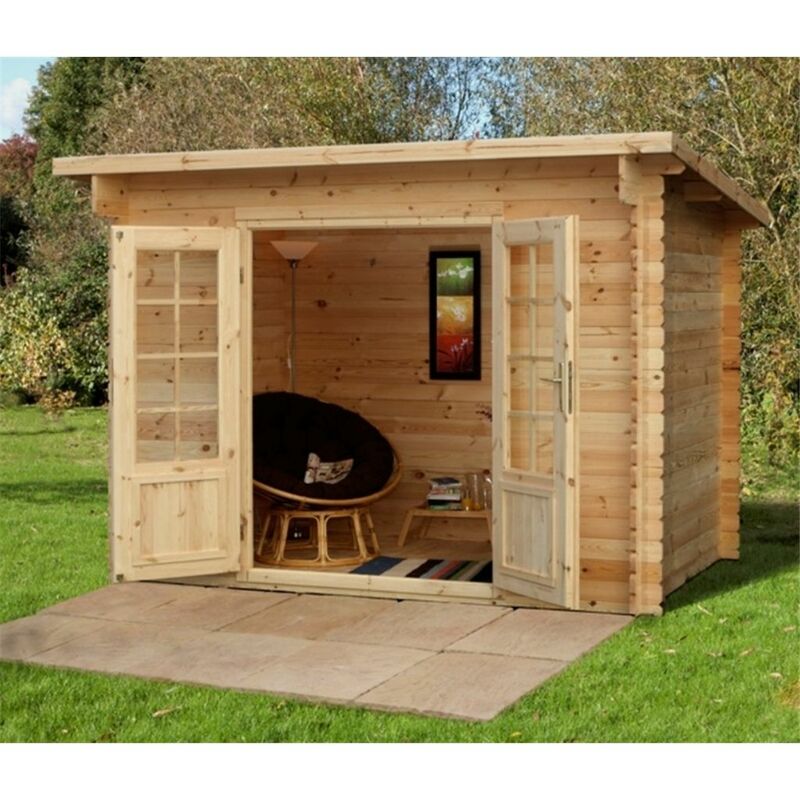 Worcesterlogcabinsf - INSTALLED 3m x 2m Log Cabin With Double Doors - 28mm Wall Thickness **Includes Free Shingles** INSTALLATION INCLUDED