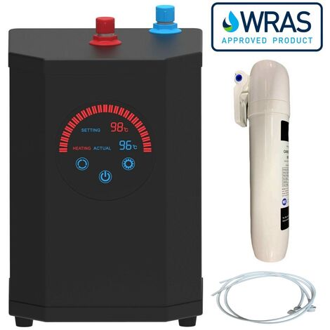 Instant Boiling Water Tap Hot Water Tank 2.4L LED Digital Touch Screen + Filter