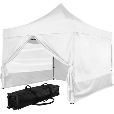 MAXSTORE INSTENT Faltpavillon PRO 3x3,Trolley, Alu, weiß, 4ST