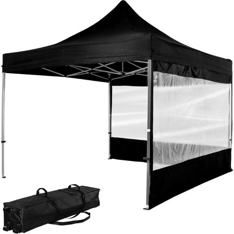 INSTENT® Tonnelle pliable 3x3m en aluminium avec 2 panneaux latéraux, coloris au choix - Couleur : Vert - Taille : 3x3m + 2 côtés