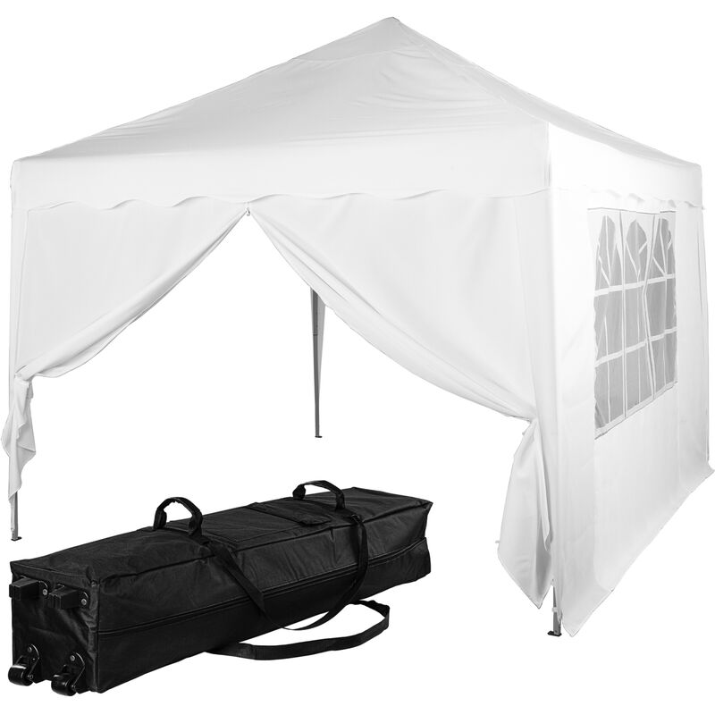 Instent - Pavillon 3 x 3 m Basic étanche Protection uv 50+, choix de couleurs et de modèles, blanc avec 2 parties latéraux