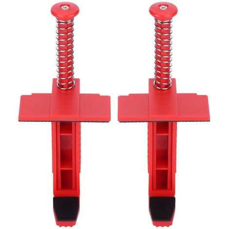[Instrucciones para la colocación de ladrillos] Perfil de pared de 2 piezas con resorte – herramienta de nivelación y medición de plástico técnico – rojo, 16,5 cm