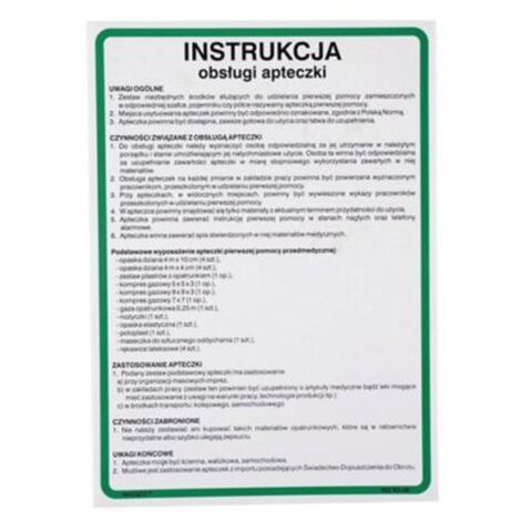 Instruction 27 Santé et sécurité au travail INSTRUCTIONS D'UTILISATION DE LA TROUSSE DE PREMIERS SECOURS