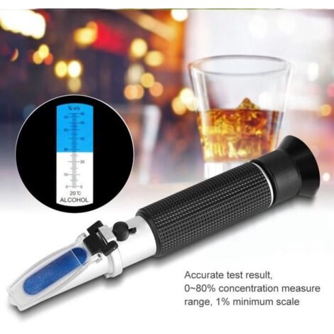 Instrument de mesure de compteur de testeur de réfractomètre de test de l'alcool 0-80% profeInstrument de mesure de comssionnel -ALA