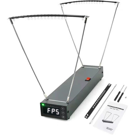 Instrument de mesure de vitesse de vélocimétrie 0-2000MPS outil de mesure de vitesse d'arc compteur de vitesse professionnel de type auvent en alliage d'aluminium, Multicolore