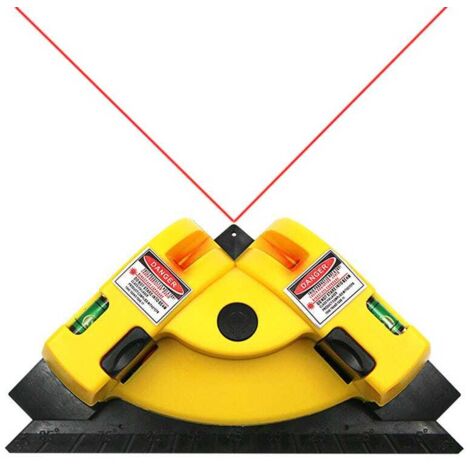 Instrument laser à angle droit 90 degrés, Outil de carrelage mural, Niveau pour sol en angle droit, Caractéristiques jaunes