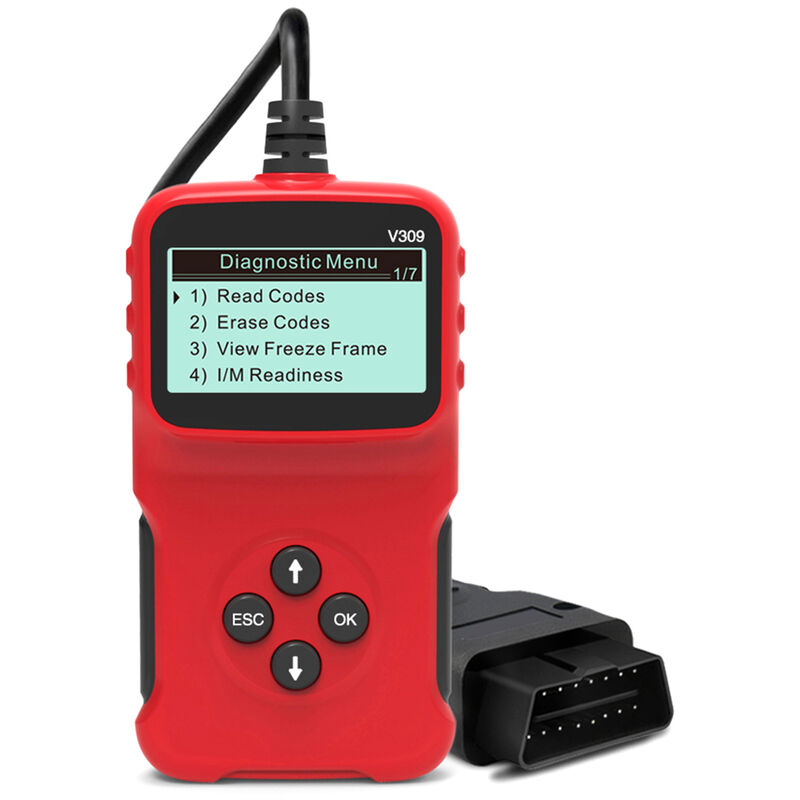 

Instrumento de diagnóstico de fallas de automóvil, con pantalla LCD retroiluminada, Plug and Play, compatible con el protocolo O-B - D II,Admite 5