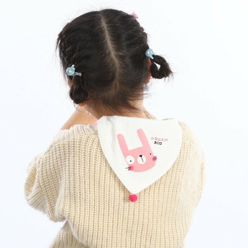 

Paquete de 2 babero para bebe, pano absorbente de sudor, triangulo de algodon, suave bandana de dibujos animados, baberos para baberos para la vida