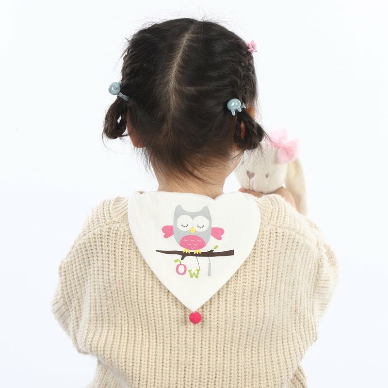 

Paquete de 2 babero para bebe, pano absorbente de sudor, triangulo de algodon, suave bandana de dibujos animados, baberos para baberos para la vida