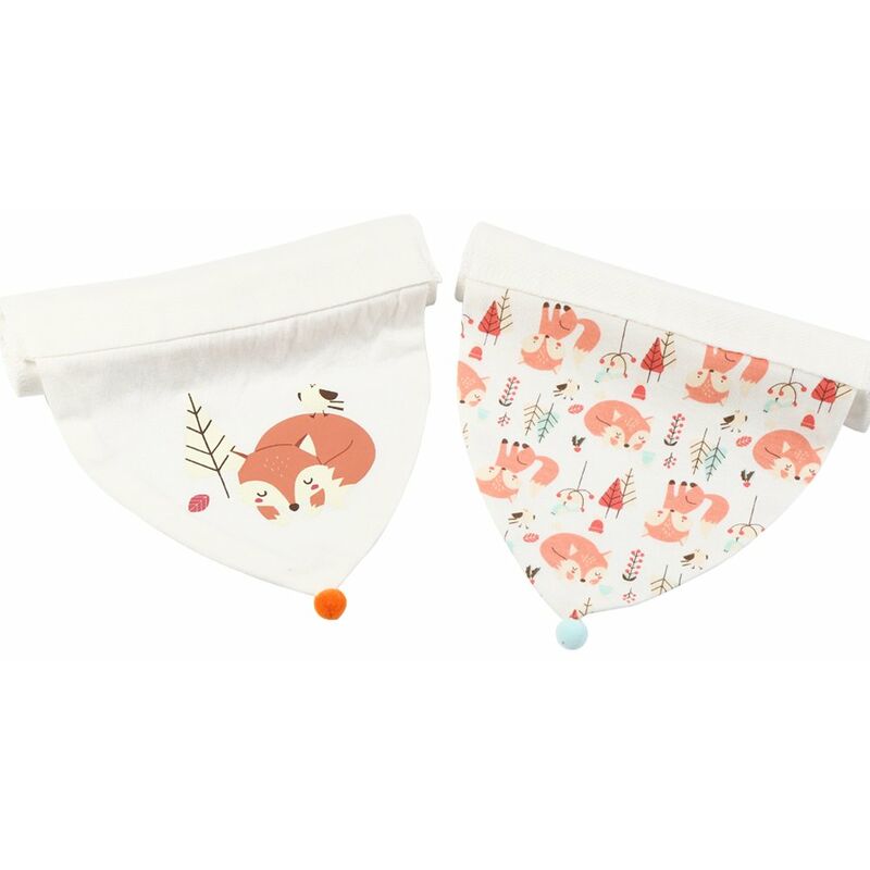 

Paquete de 2 babero para bebe, pano absorbente de sudor, triangulo de algodon, suave bandana de dibujos animados, baberos para baberos para la vida
