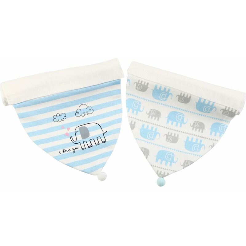 

Insular - Paquete de 2 babero para bebe, pano absorbente de sudor, triangulo de algodon, suave bandana de dibujos animados, baberos para baberos para