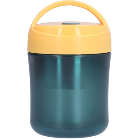 Insulated Food Jar 500ml 304 Stainless Steel Silicone Waterproof Keep Warm Lunch Box for SoupYellow