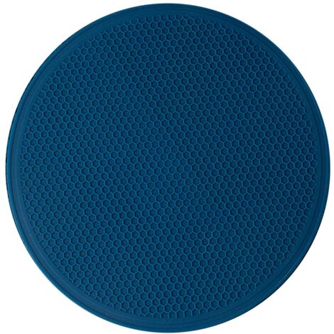 Insulation Pad Silicone Honeycomb Pattern Heat Resistant Eco Friendly Safe 30cm Pot Mat for Cups Bowls Plates Navy Blue