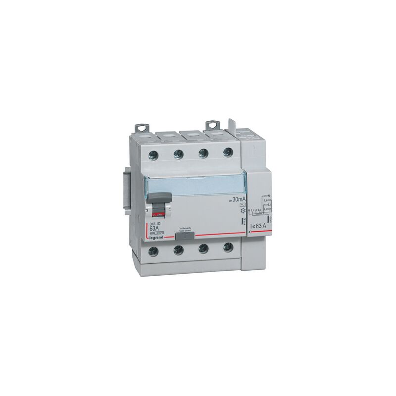 Legrand - Interrupteur différentiel DX³-ID arrivée à vis et départ automatique 4 Pôles 400V 40A type ac 30mA 5 modules 411652