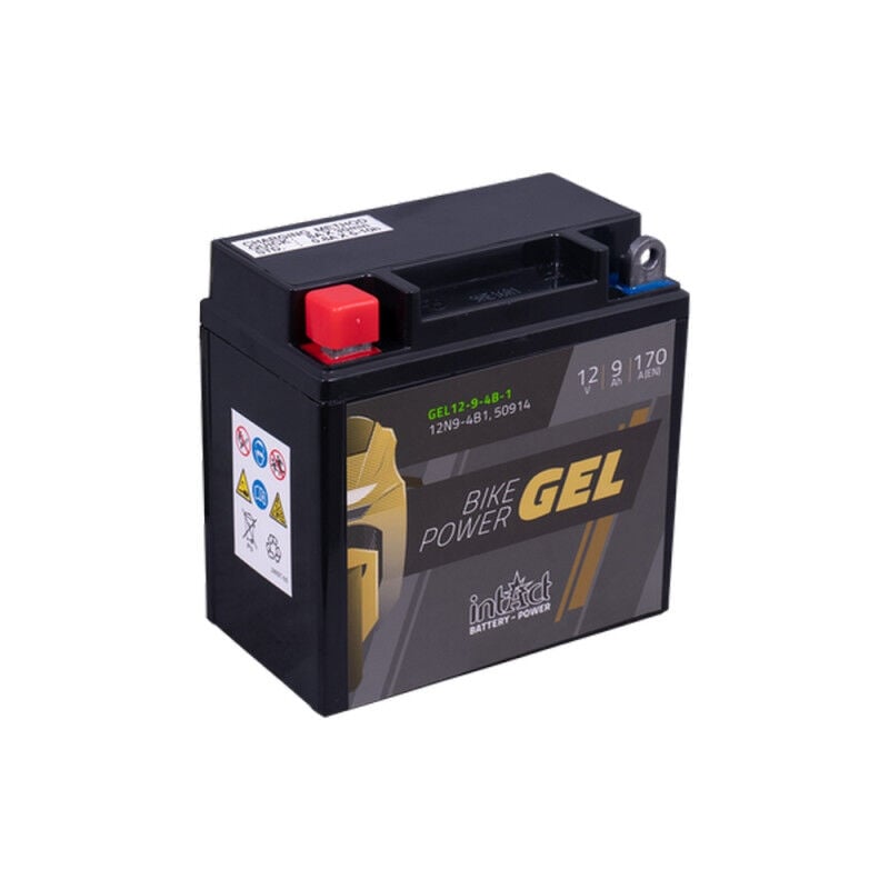 Intact - Batterie moto power Bike gel 12N9-4B-1 12v 9ah 170A