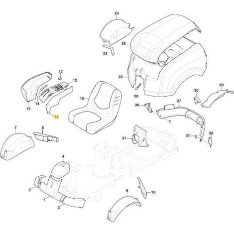 INT.BRAC.COVER KIT PCH RED RAL3003 ORIGINAL STIGA - 337110370/0
