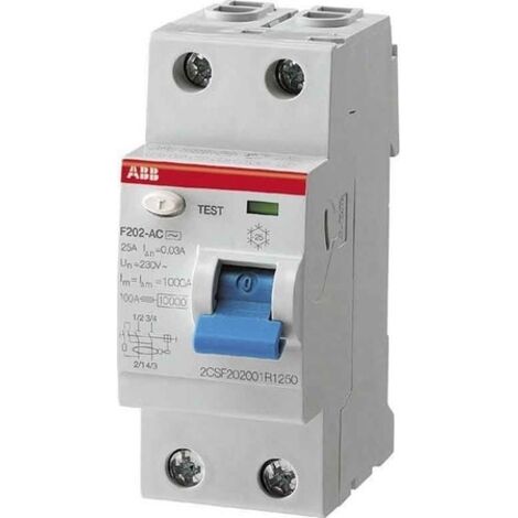 Int.dif.F202A-16/0,01 2p 16A A 10mA ABB 2CSF202101R0160