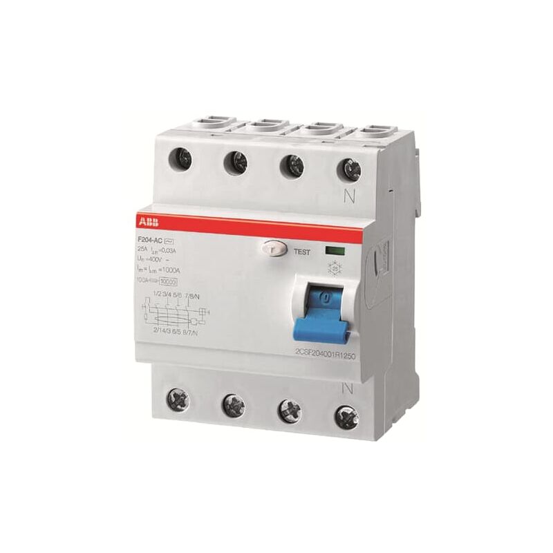 

Int.dif.F204AC-25/0,5 4p 25A AC 500mA 2CSF204001R4250 - ABB