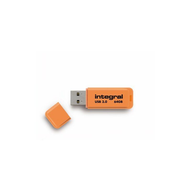 Image of 64GB USB3.0 drive neon orange up to R-100 W-30 mbs unità flash usb usb tipo a 3.2 Gen 1 (3.1 Gen 1) Arancione - Integral