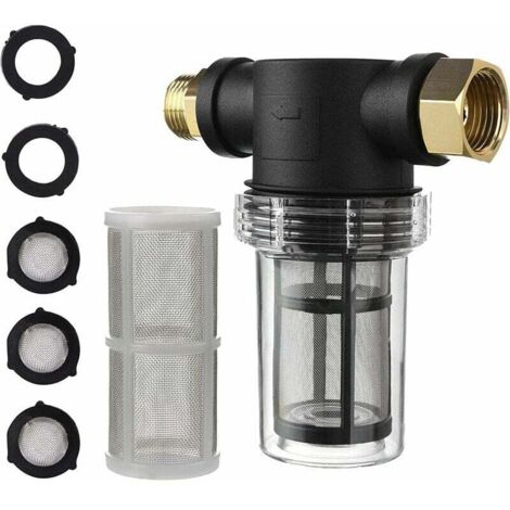 Integrated Clear Screen Bowl Water Filter 40 Mesh for High Pressure Washer Garden Home
