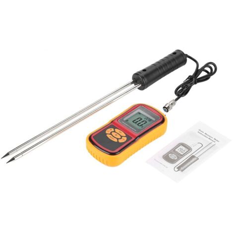 Integrated grain moisture meter, portable moisture control device for wheat, corn, and rice LCD grain moisture temperature measuring device for corn beans and rice