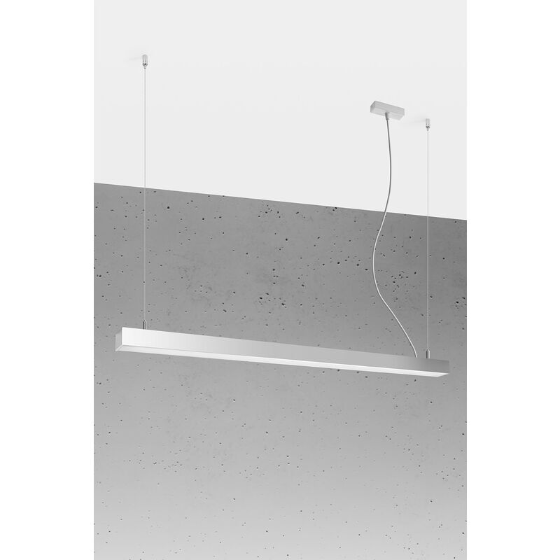 Integrated LED 115cm Linear Straight Bar Pendant Light Grey 3000K Integrierte LED 115cm Linear Straight Bar Pendelleuchte Grau 3000K