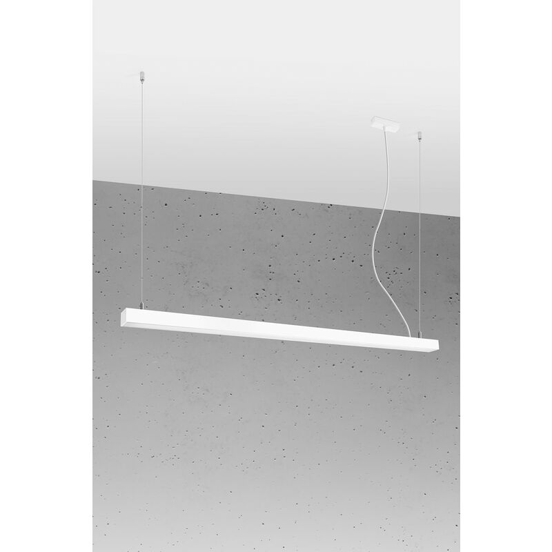 Integrated LED 145cm Linear Straight Bar Pendant Light White 3000K Integrierte LED 145cm Linear Straight Bar Pendelleuchte Weiß 3000K
