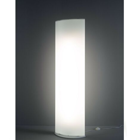 Integrierte LED-Stehlampe aus weißem Kunststoff Cm. 44 x 26 x 158 h