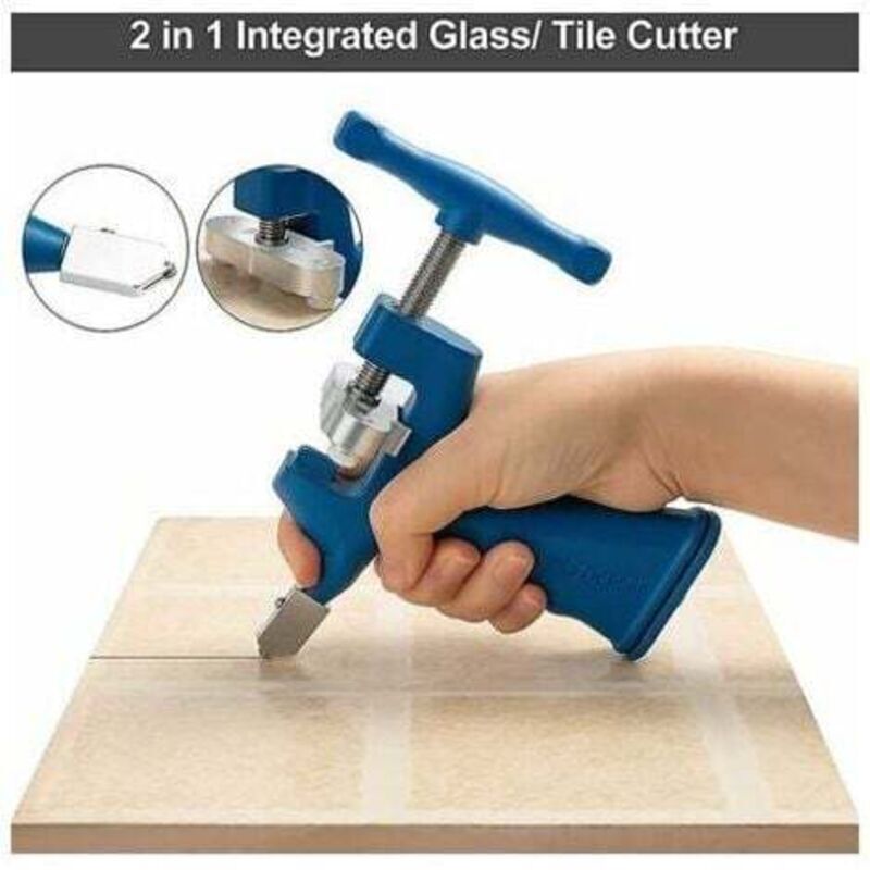 Image of Integriertes 2-in-1-Glasfliesenschneidset, professionelles Schneidwerkzeug von 2 mm bis 20 mm