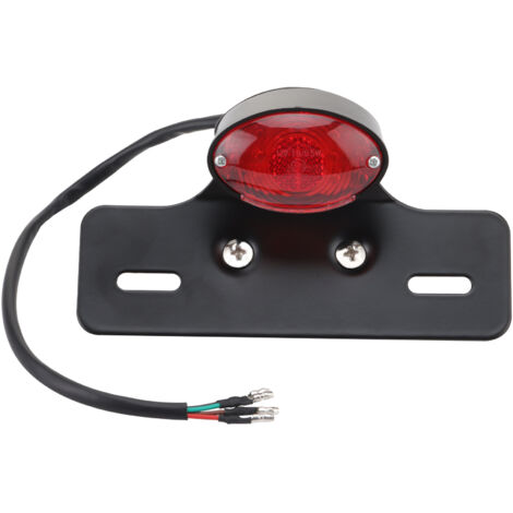 Integriertes Chrom-Rücklicht für Motorräder mit Bremslicht, Blinkern und Rückfahrscheinwerfern in einem roten Gehäuse. Geeignet für Roller, Quads und Geländefahrzeuge. Modifiziertes Multifunktions-Rüc