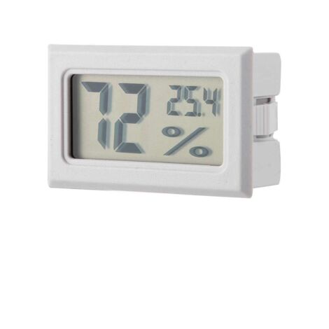 Integriertes digitales Thermometer-Hygrometer, präziser Feuchtigkeitsmesser, schnelle Temperaturanzeige mit eingebauter Sonde (weiß)