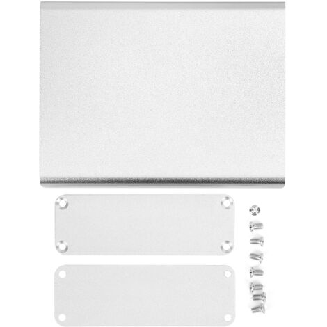 Integriertes, mattsilbernes Aluminium-Projektgehäuse 28x84x110mm für DIY-Elektronik