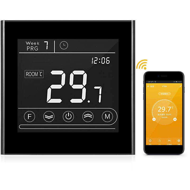 

Inteligente Wifi termostato programable de calefaccion electrica del termostato de temperatura LED Controlador de pantalla de la pantalla tactil de