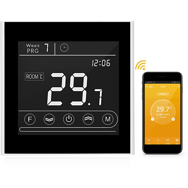 

Inteligente Wifi termostato programable de calefaccion electrica del termostato de temperatura LED Controlador de pantalla de la pantalla tactil de