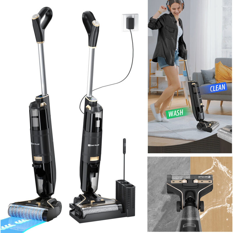 Intelligent Bodenwasscher Aspirateur de sol 3 en 1 avec batterie, écran LED, 17 kPa