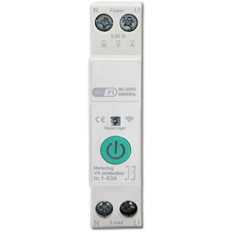 Intelligent Switch WiFi Tuya modèle In:63A blanc 82mm en plastique 1 unité