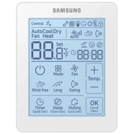 Intelligente Fernbedienung Samsung weiß beleuchteter Touchscreen