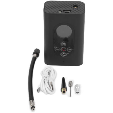 Intelligente, kabellose, tragbare elektrische Hochdruck-Luftpumpe mit USB-Aufladung, LCD-Bildschirm und LED-Beleuchtung.