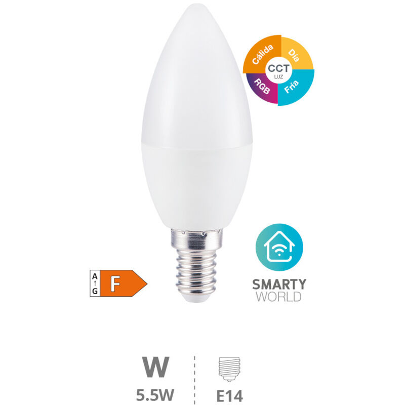 GSC - Intelligente LED-Kerzenlampe 5,5 w E14 rgb + ctt dimmbar